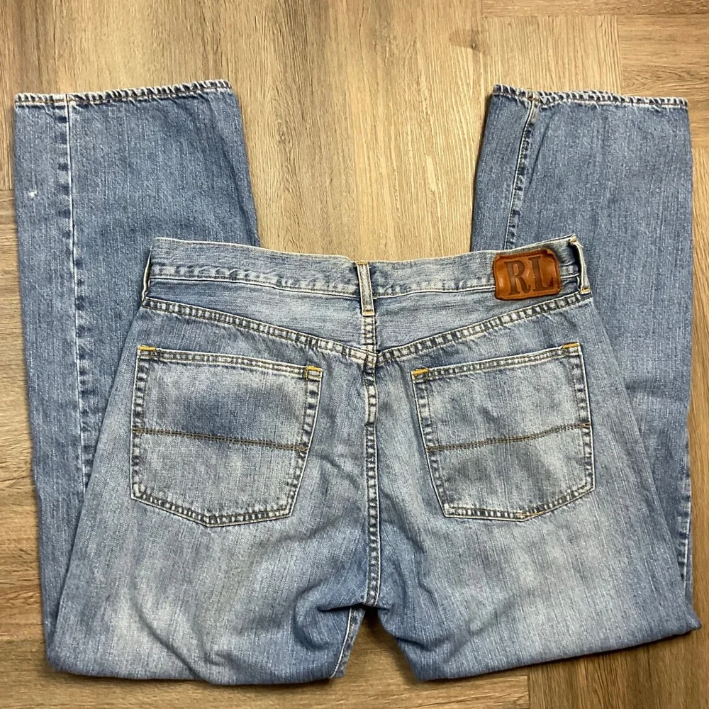 Vintage Polo Jeans Co Ralph Lauren Straight‎ Classic Jeans Mens 34x30 Light Wash
